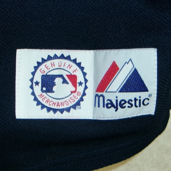 EC Majestic Genuine Merch Atlanta Braves RedWhiteBlue MLB Retro90’s Jersey SzXXL - Picture 5 of 6